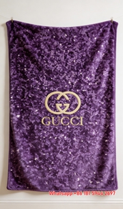 Gucci Purple Sequin Throw Blankets Gucci Amethyst Sparkle Tapestry IMG_2857
